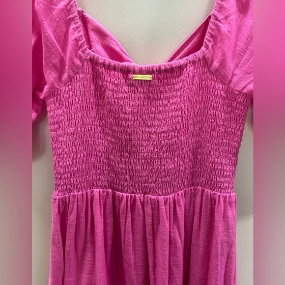 Billabong Hot Pink Puff Sleeve Maxi Dress - Picture 7 of 9